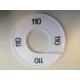 Maatring 9 cm wit/zw 110 